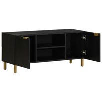 TV-kaappi Musta 105x33x46 cm suunniteltu puu (17648)