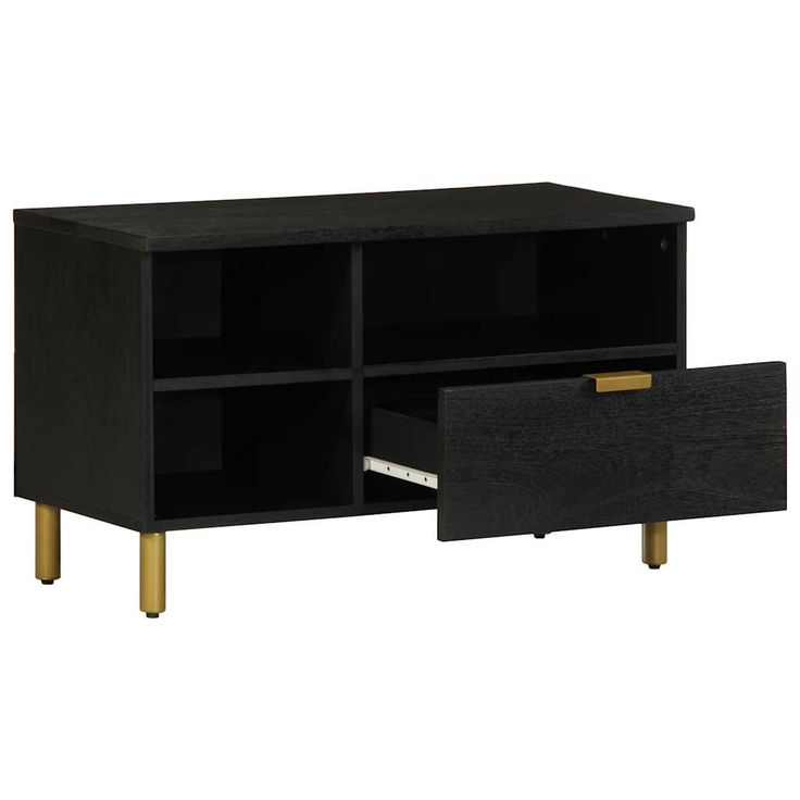 TV-kaappi musta 80x33x46 cm tekninen puu (17665)