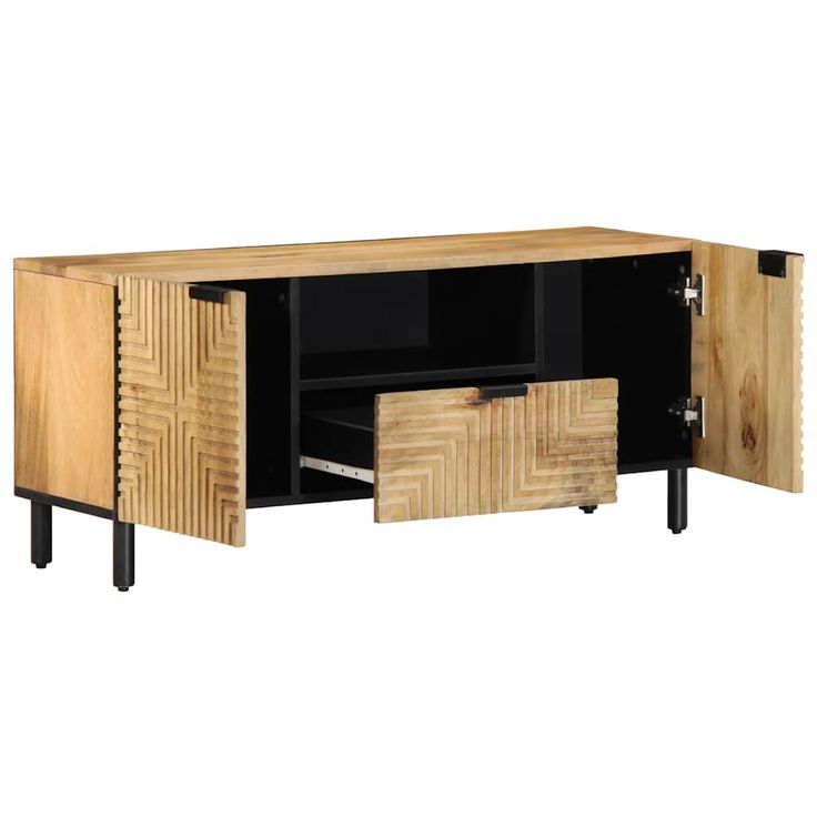 TV-kaappi Ruskea 105x33x46 cm Massiivipuu Mango (17734)