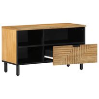TV-kaappi Ruskea 80x33x46 cm Massiivipuu Mango (17737)