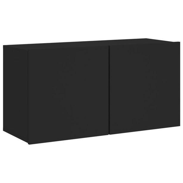 TV-kaappi seinäkiinnitettävä musta 80x30x41 cm (36954)