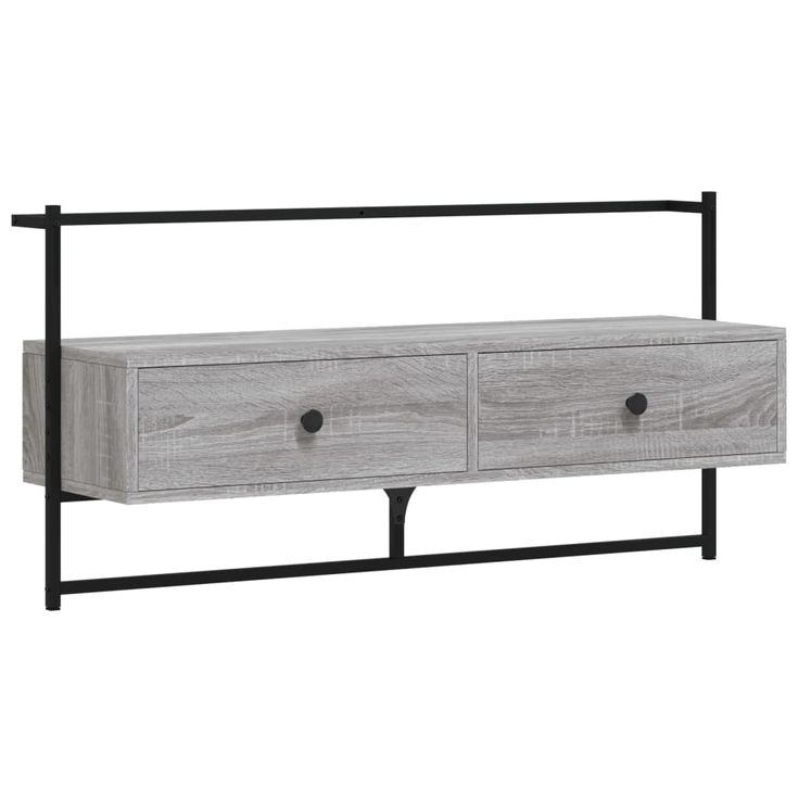 TV-kaappi seinälle harmaa Sonoma 100,5x30x51 cm tekninen puu (33461)