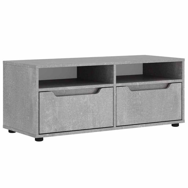 TV-kaappi VISNES Betoni Harmaa 100x40x38 cm tekninen puu (08294)