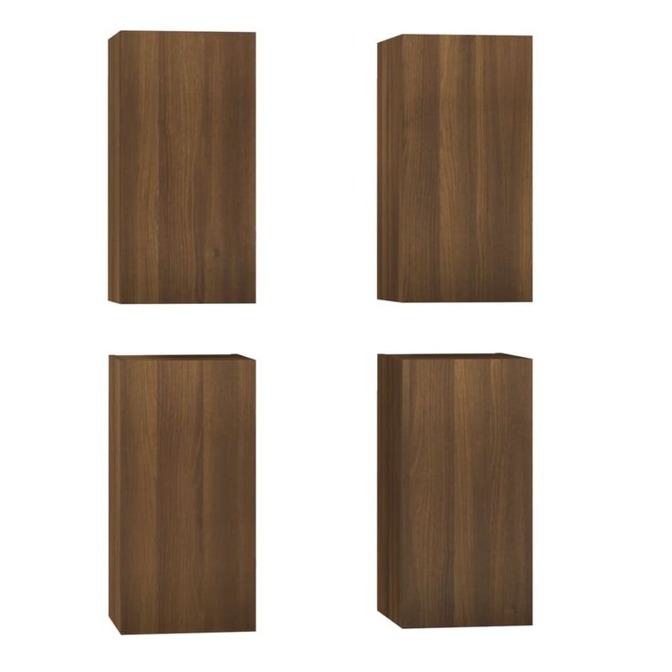 TV-kaappisarja 4 kpl ruskea tammi 30,5x30x60 cm tekninen puu (20328)
