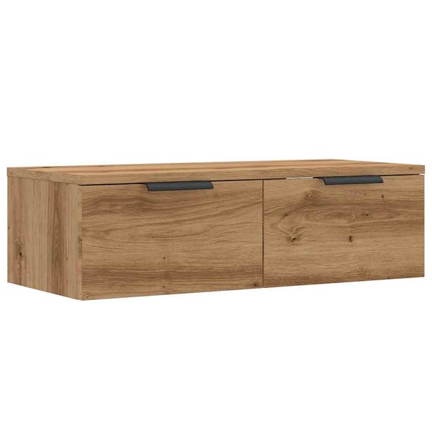 TV-seinäkaappi artesaani tammi 68x30x20 cm tekninen puu (56984)