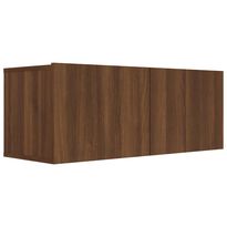 TV-seinäkaappi ruskea tammi 80x30x30 cm tekninen puu (15506)