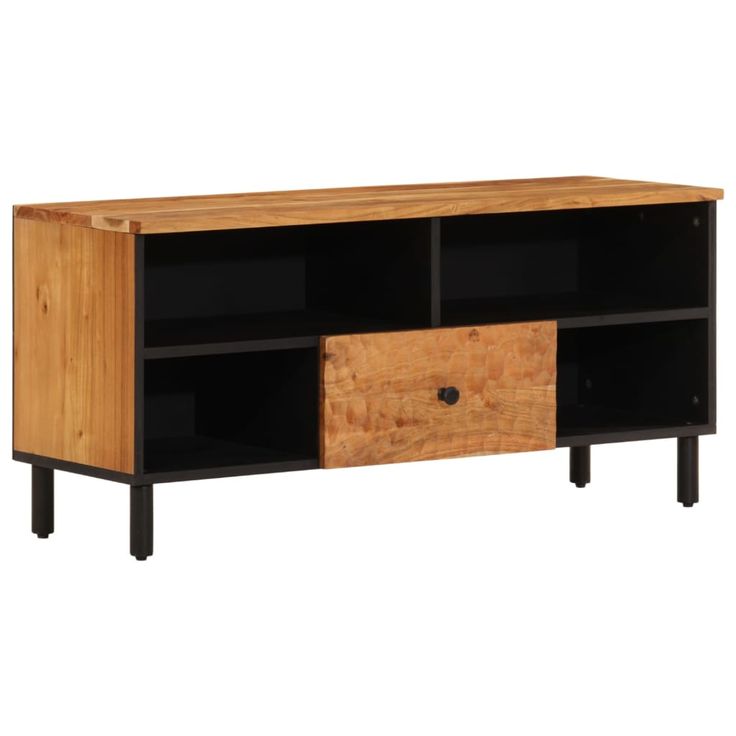TV-taso 100x33x46 cm täysi akasiapuu (56871)
