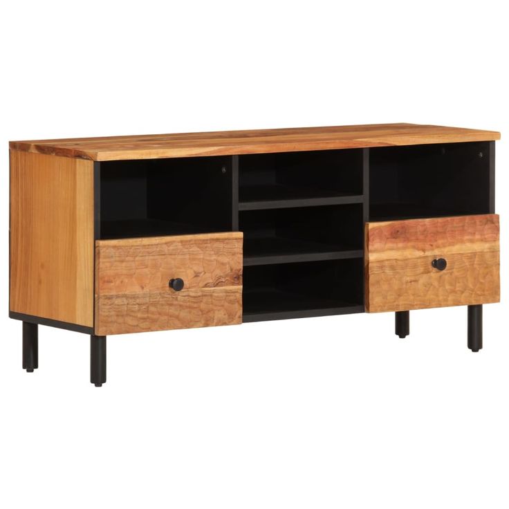 TV-taso 100x33x46 cm täysi akasiapuu (56873)