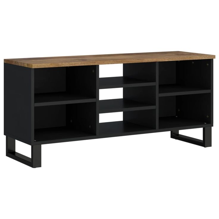 TV-taso 100x33x46 cm täysi mangopuu ja tekninen puu (51969)