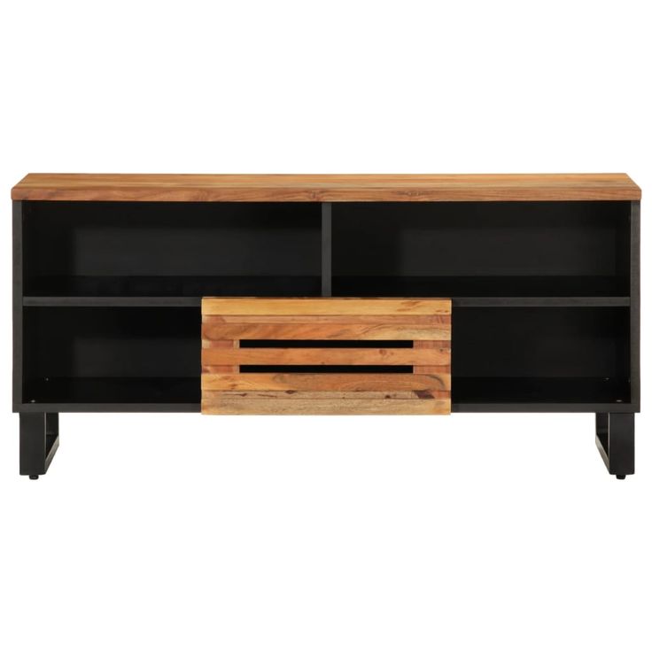 TV-taso 100x34x46 cm täysi akaasiapuu (77515)
