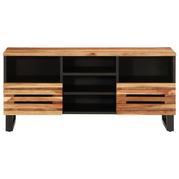 TV-taso 100x34x46 cm täysi akaasiapuu (77525)