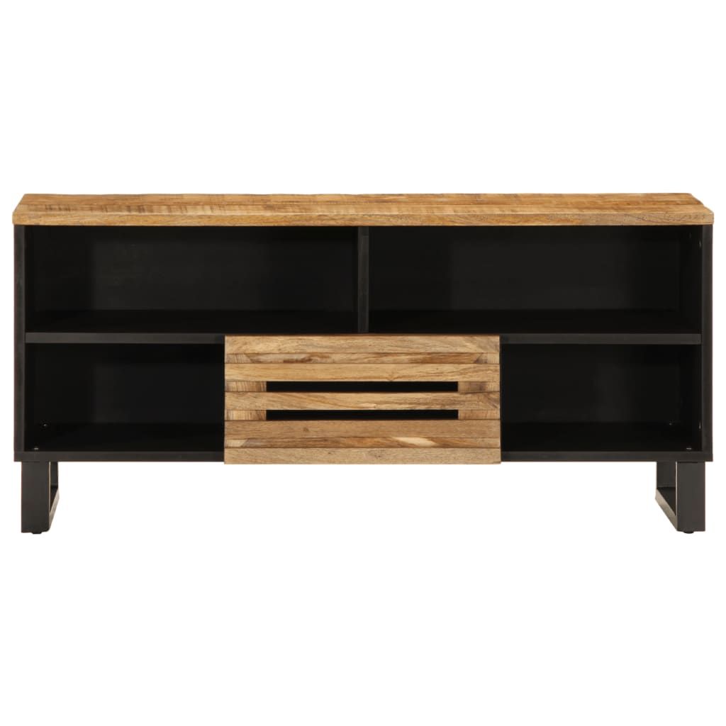 TV-taso 100x34x46 cm täysi karkea mangopuu (77514)