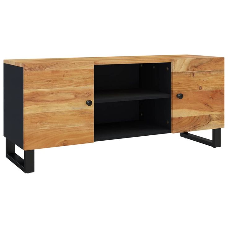 TV-taso 105x33x46 cm täysi akaasiapuu (45221)