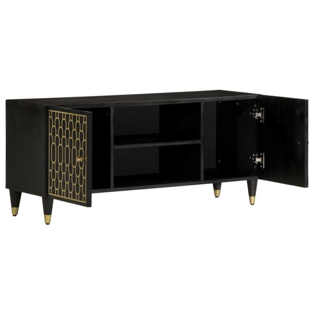 TV-taso 105x33x46 cm täysi mangopuu (58320)