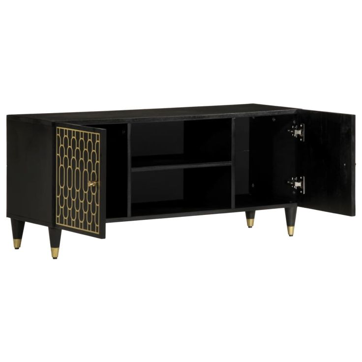 TV-taso 105x33x46 cm täysi mangopuu (58320)
