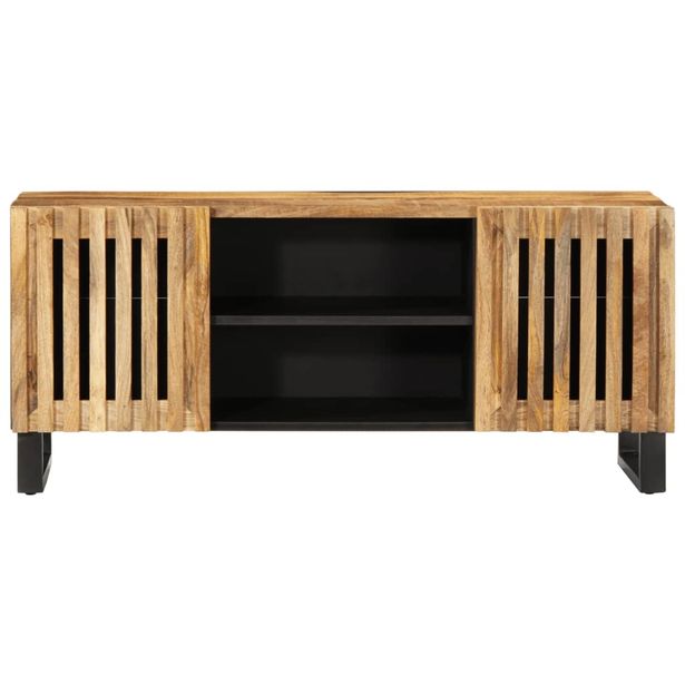 TV-taso 105x34x46 cm täysi karkea mangopuu (77436)