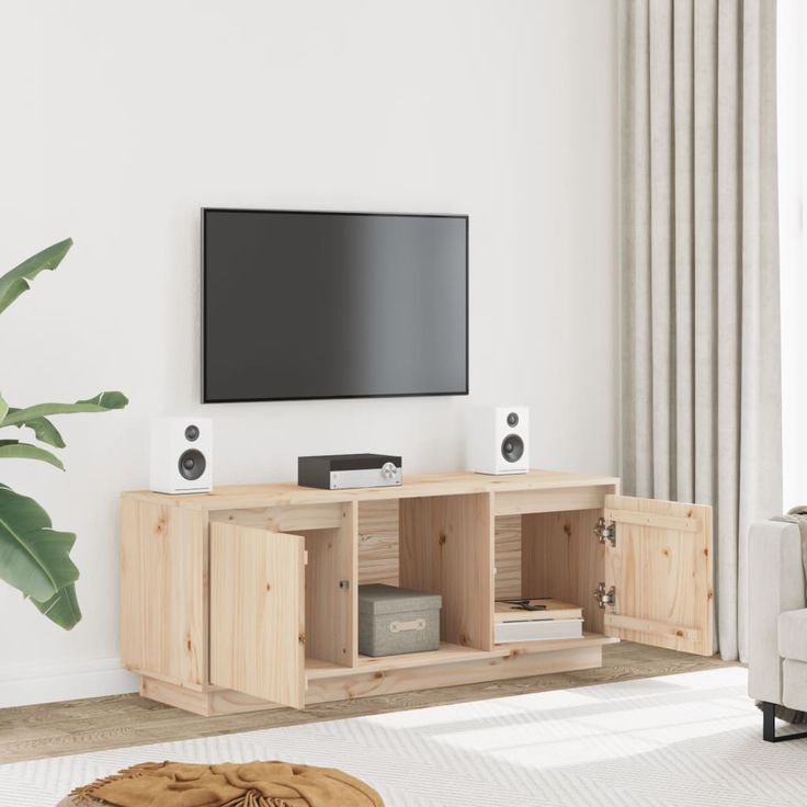 TV-taso 110,5x35x44 cm täysi mänty    (14339)