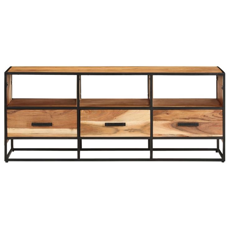 TV-taso 110x30x45 cm täysi akaasiapuu (27448)