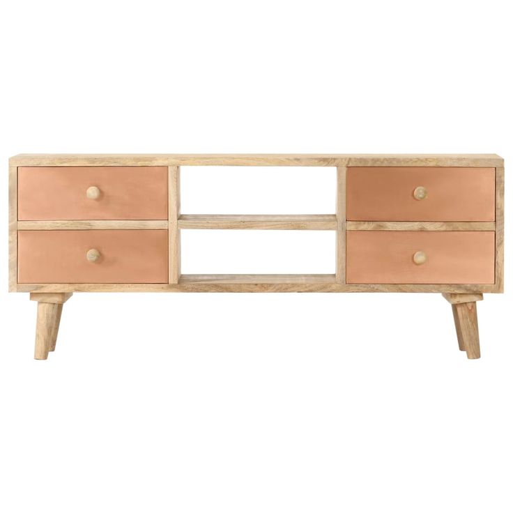 TV-taso 110x30x45 cm täysi mangopuu (87874)