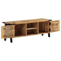 TV-taso 110x35x40 cm täysi mangopuu (72722)