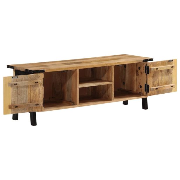 TV-taso 110x35x40 cm täysi mangopuu (72722)