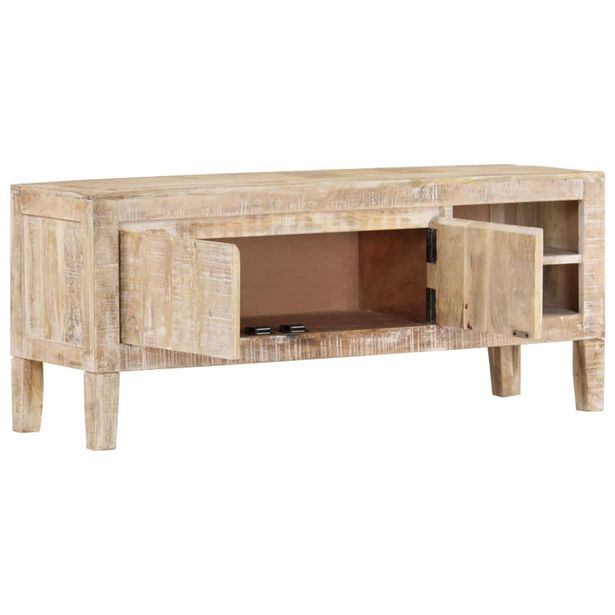 TV-taso 110x35x46 cm täysi mangopuu (28365)