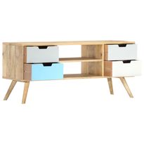 TV-taso 110x35x48 cm täysi mangopuu (86483)