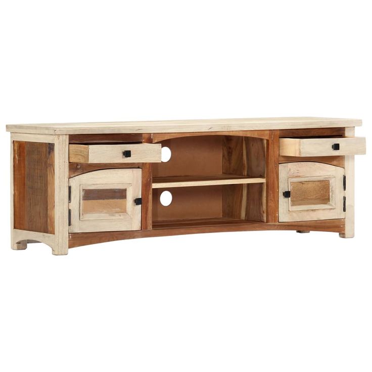 TV-taso 120x30x40 cm kierrätetty täyspuu (82729)