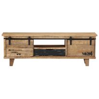 TV-taso 120x30x40 cm täysi mangopuu (49873)
