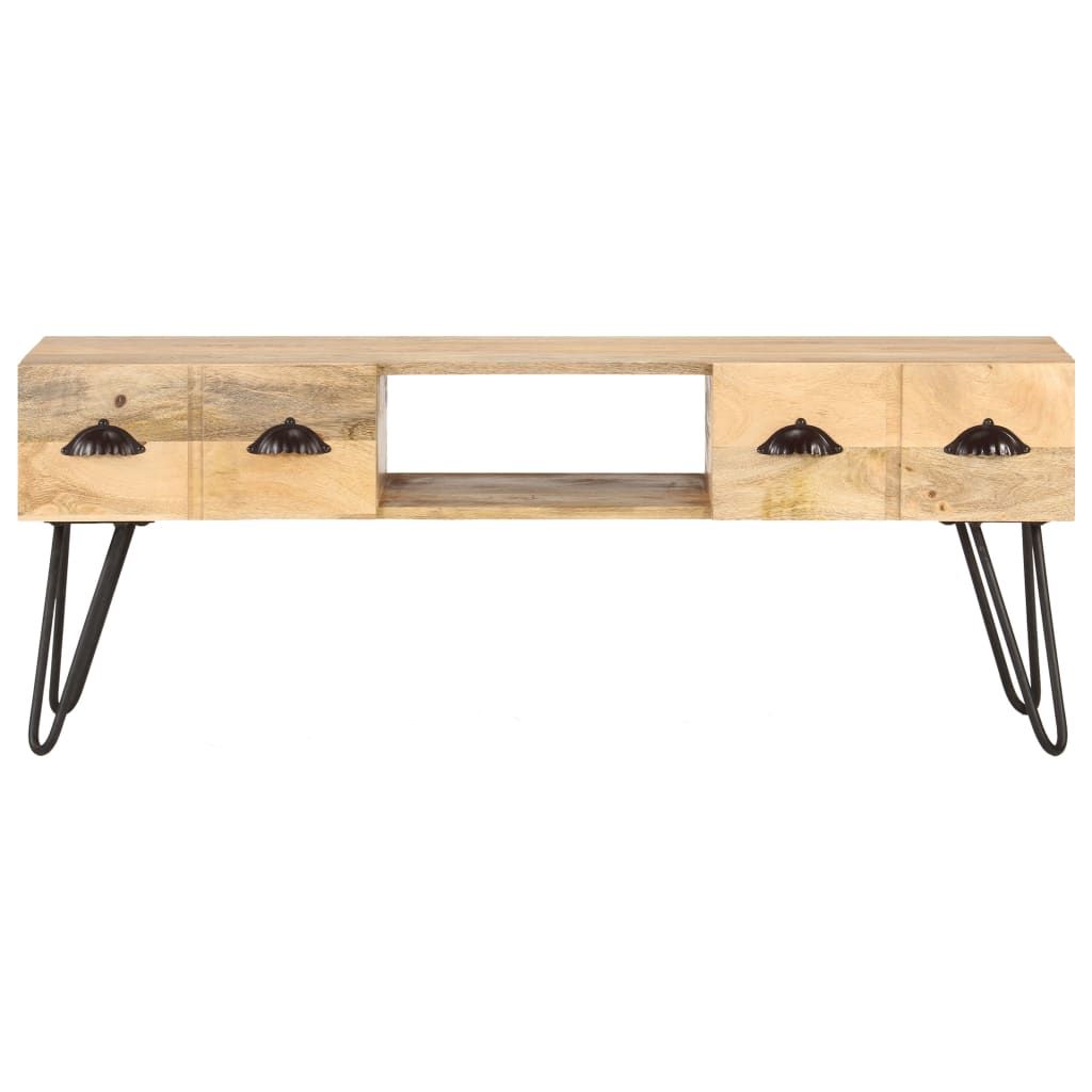 TV-taso 120x35x45 cm täysi mangopuu (21790)