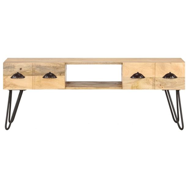 TV-taso 120x35x45 cm täysi mangopuu (21790)