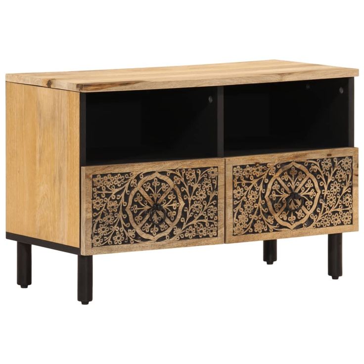 TV-taso 70x33x46 cm täysi mangopuu (58213)