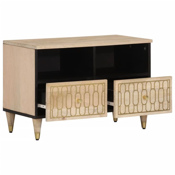 TV-taso 70x33x46 cm täysi mangopuu (58249)