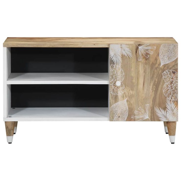 TV-taso 80x31,5x46 cm täysi mangopuu (18679)
