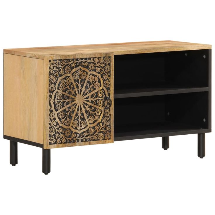 TV-taso 80x31x46 cm täysi mangopuu (58227)