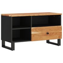 TV-taso 80x33x46 cm täysi akasiapuu ja tekninen puu (51975)