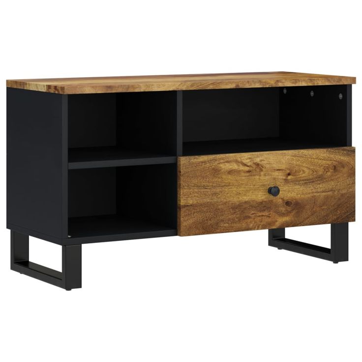 TV-taso 80x33x46 cm täysi mangopuu ja tekninen puu (51977)