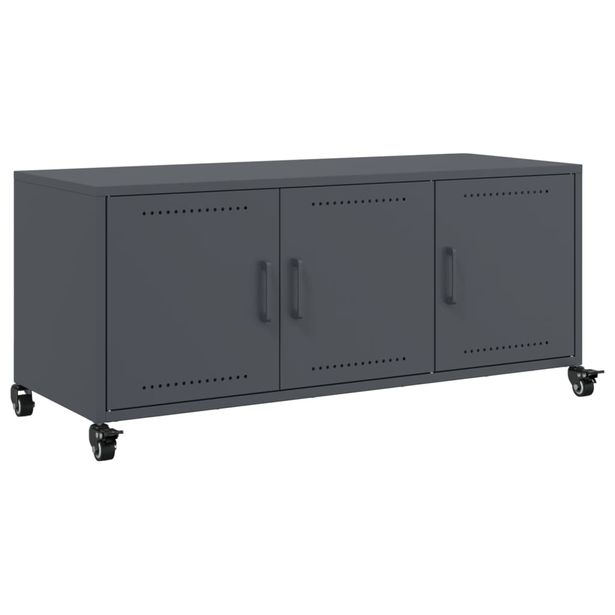 TV-taso antrasiitti 100,5x39x43,5 cm teräs (46646)