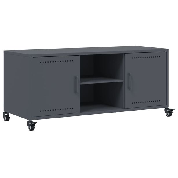 TV-taso antrasiitti 100,5x39x43,5 cm teräs (46664)