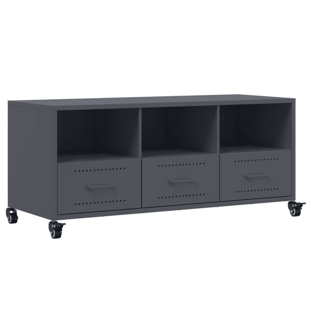 TV-taso antrasiitti 100,5x39x43,5 cm teräs (46694)