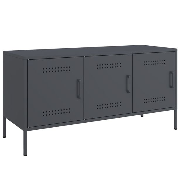 TV-taso antrasiitti 100,5x39x50,5 cm teräs (42948)
