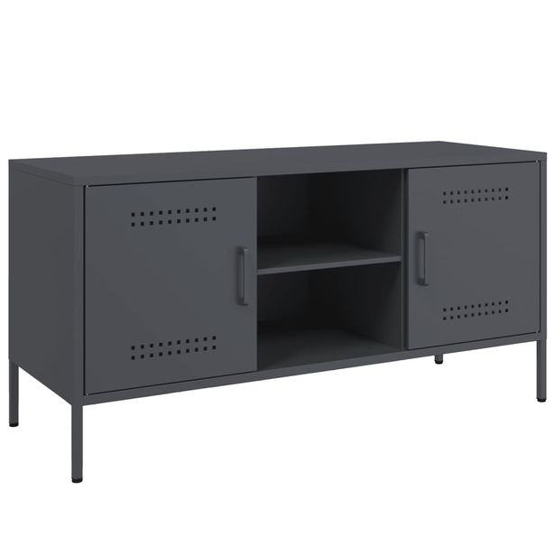 TV-taso antrasiitti 100,5x39x50,5 cm teräs (42990)