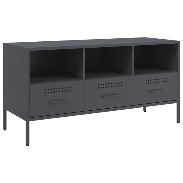 TV-taso antrasiitti 100,5x39x50,5 cm teräs (43038)