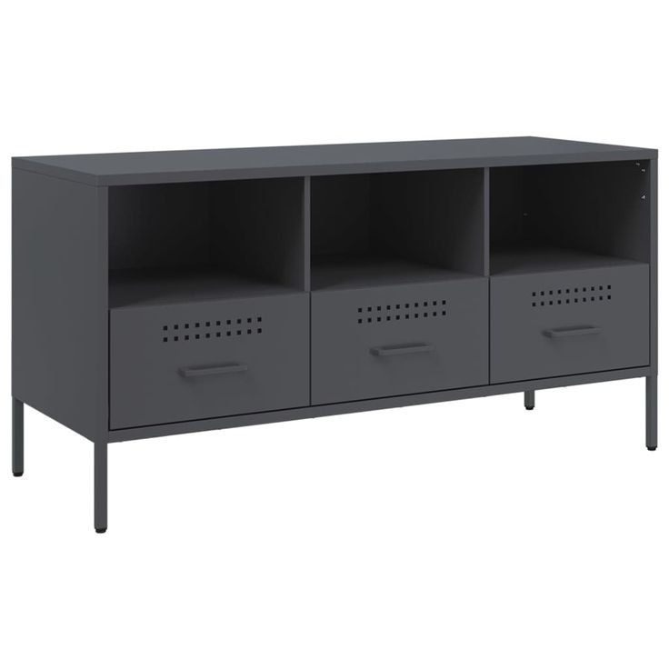 TV-taso antrasiitti 100,5x39x50,5 cm teräs (43038)