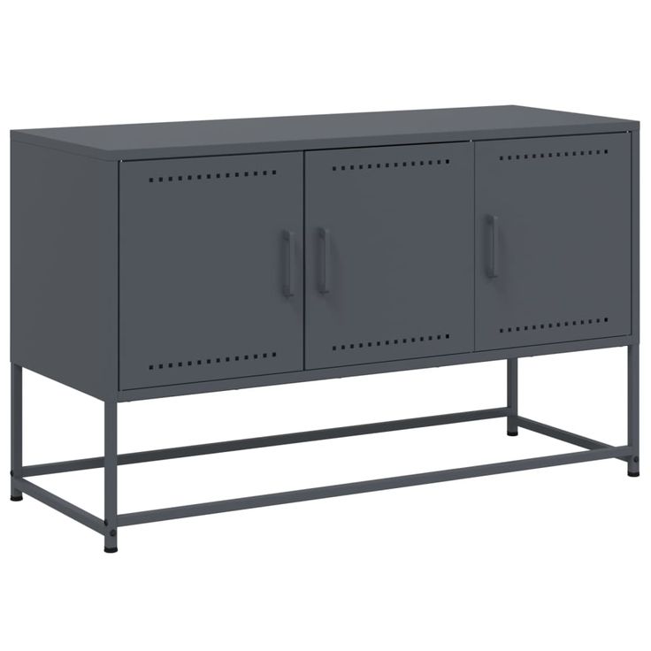 TV-taso antrasiitti 100,5x39x60,5 cm teräs (46478)