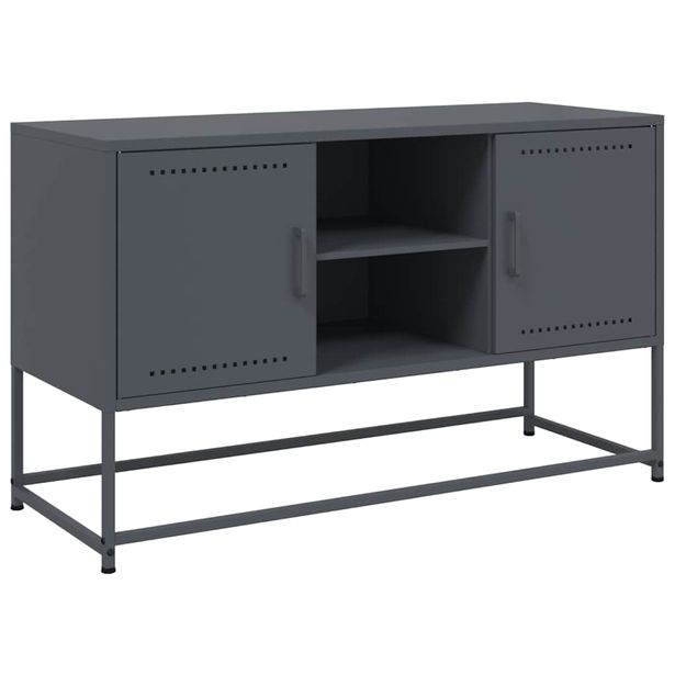TV-taso antrasiitti 100,5x39x60,5 cm teräs (46514)