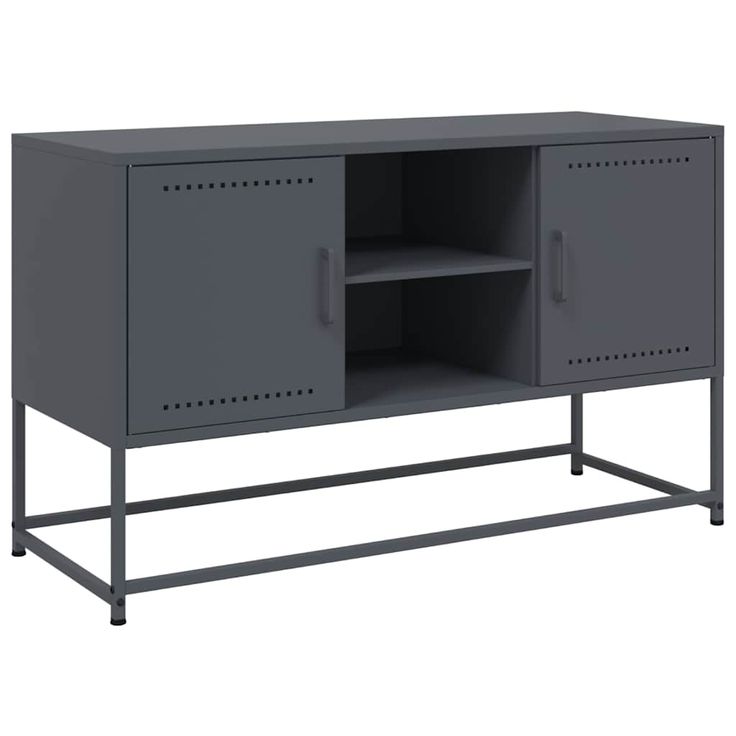 TV-taso antrasiitti 100,5x39x60,5 cm teräs (46514)