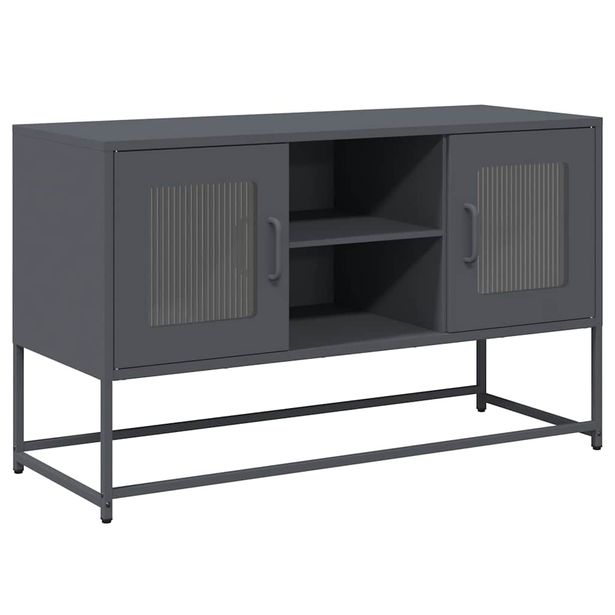 TV-taso antrasiitti 100,5x39x60,5 cm teräs (53382)