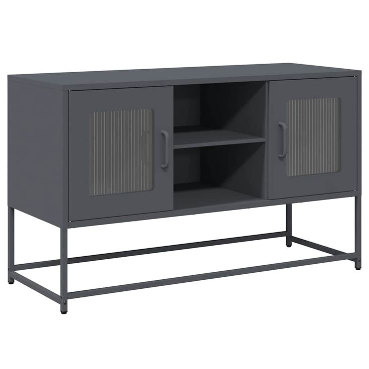 TV-taso antrasiitti 100,5x39x60,5 cm teräs (53382)