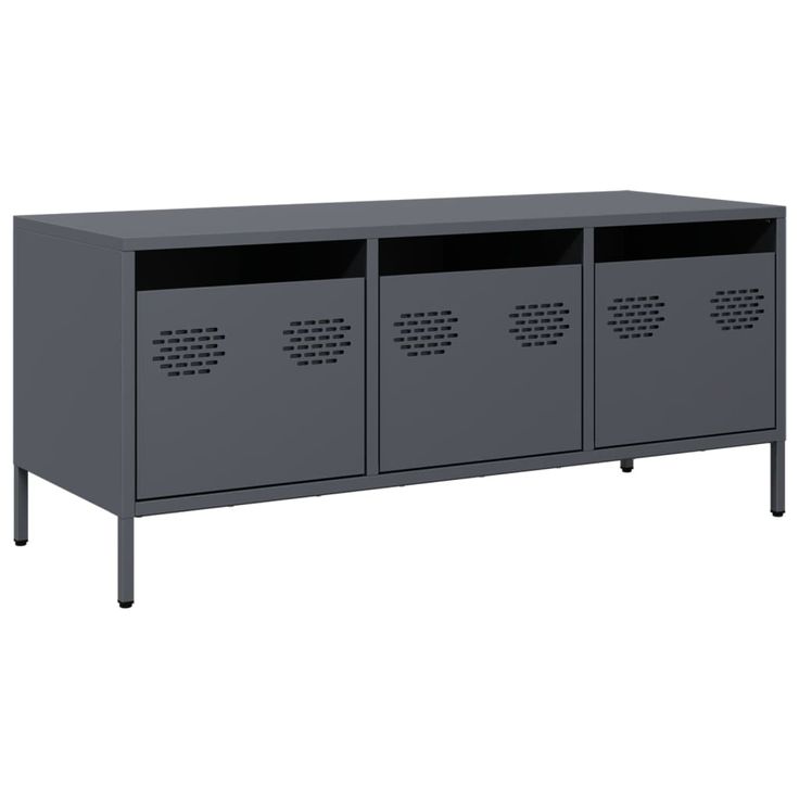TV-taso antrasiitti 101,5x39x43,5 cm kylmävalssattu teräs (51228)